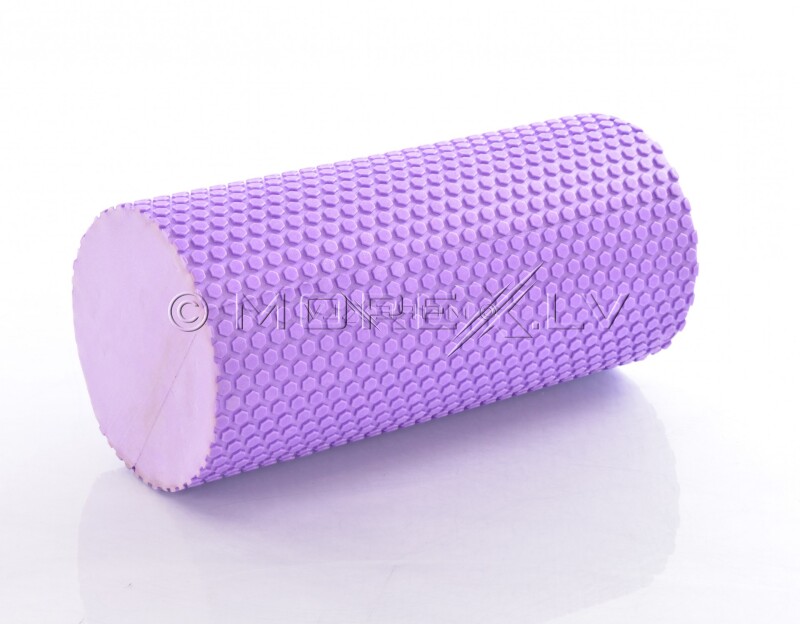 Masāžas jogas pilates putu rullis 30x10cm, violets (DY-FR-004)