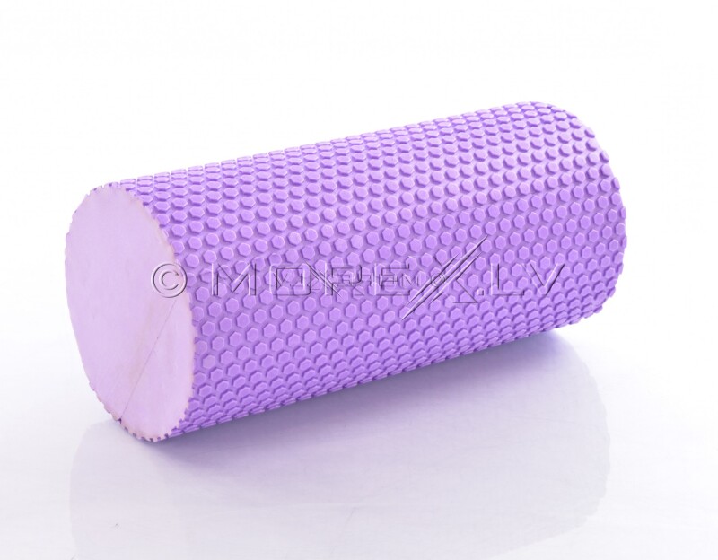 Masāžas jogas pilates putu rullis 30x15cm, violets (DY-FR-004)