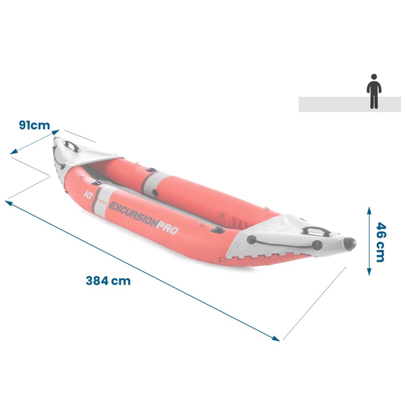 Täispuhutav kajak Intex EXCURSION PRO K1 ‎305x91x46 cm (68605)