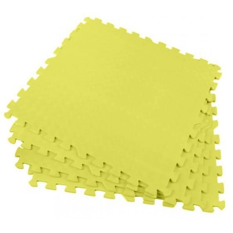 Paklājs zem trenažiera Puzzle 61х61cm 4gb. dzeltens - sporta grīda (00002886)
