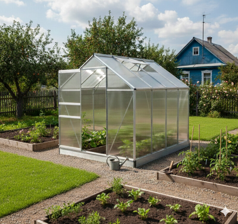 Polycarbonate greenhouse 4.75m² (1.9x2.5m)