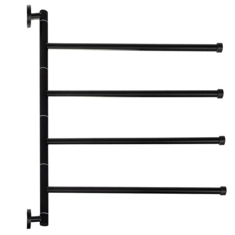 Bathroom towel rack, black
