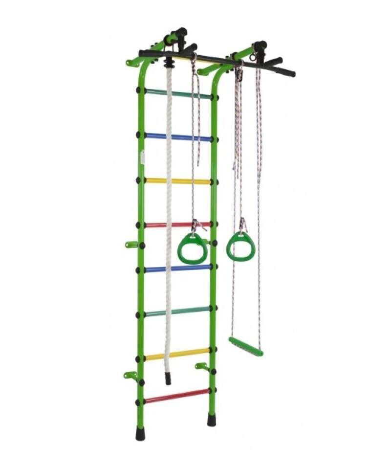 Swedish wall for children HAPPY KID light green-rainbow, 230x52.5 cm