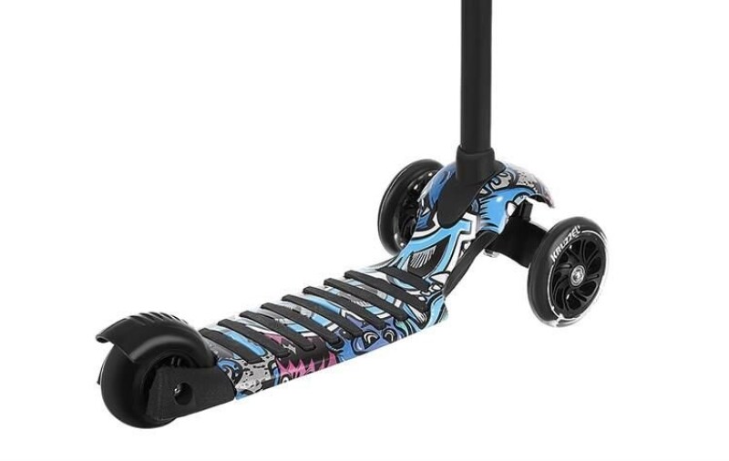 Scooter with two steered front wheels Rapid B, black