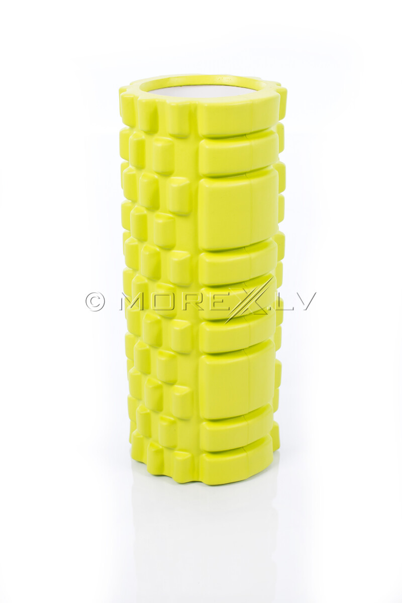 Massage Foam Roller Grid Roller 30x10cm, lime green