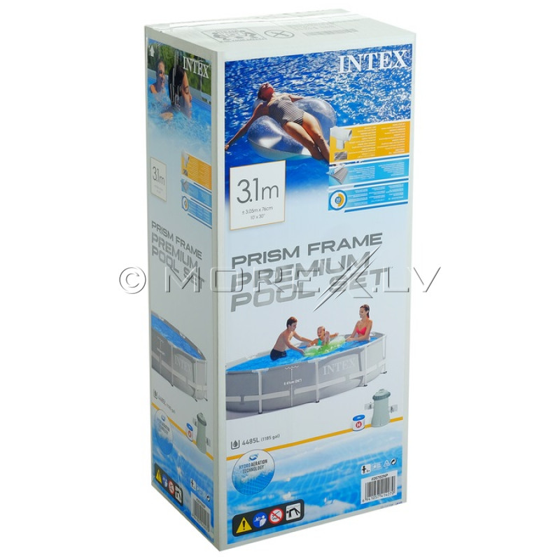 Karkasinis baseinas Intex Prism Frame Premium Pool Set 305x76 cm, su filtruojančiu siurbliu (26702)