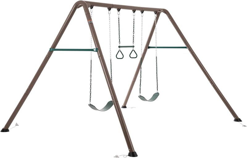 LIFETIME 90952 Kids Swing Set, turquoise-brown