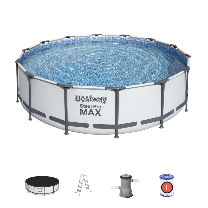 Каркасный бассейн Bestway Steel Pro Max Set 427x107 см, с фильтрующим насосом и аксессуарами (56950)