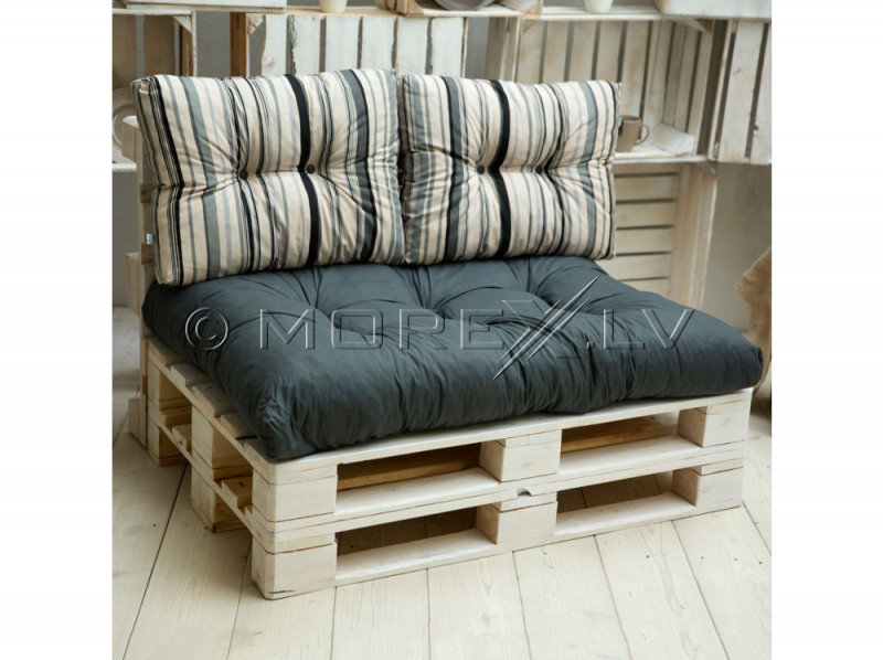 Mattress and pillows for pallet beds 120х80 cm, grey