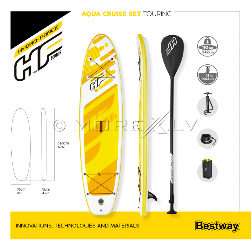 SUP dēlis Bestway Aqua Cruise 65348, 320x76x12 cm