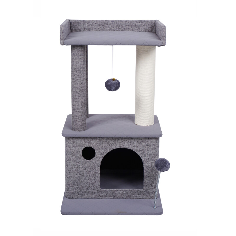 Cat House 75 cm, grey