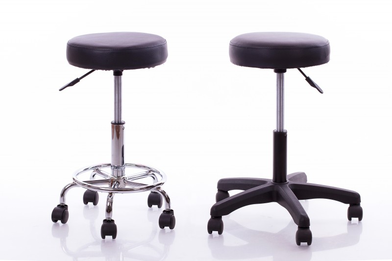 Meistara krēsls RESTPRO® Round 1 black (kosmetologa, masiera krēsls)