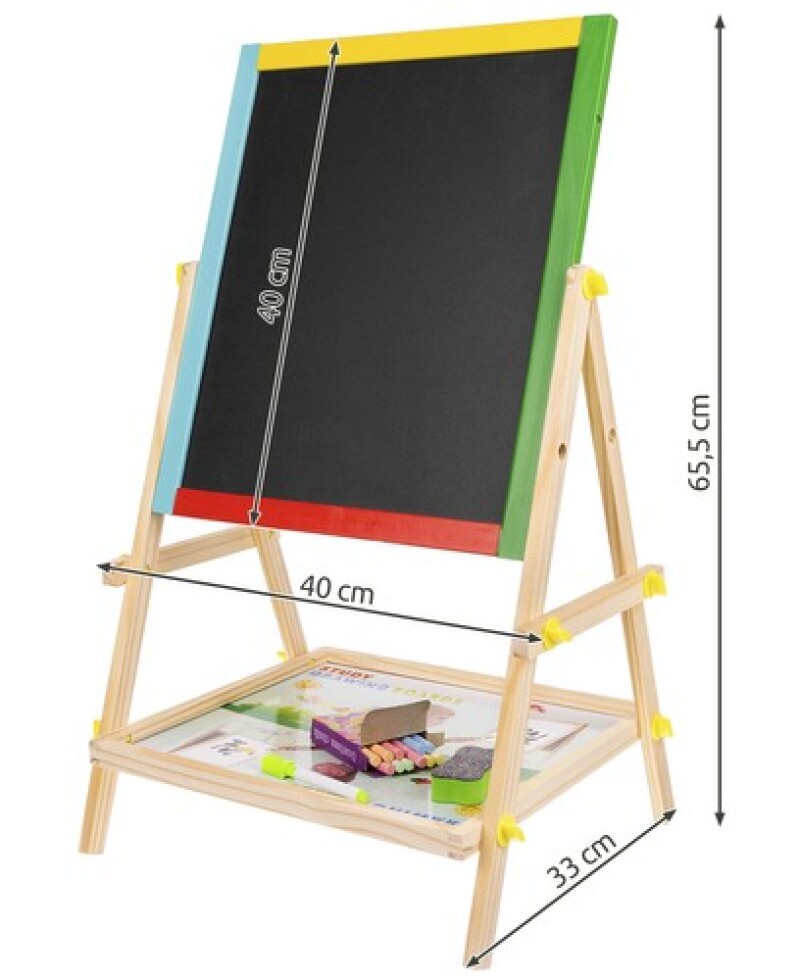 Laste kahepoolne puidust tahvel Kruzzel 40x33x65.5 cm