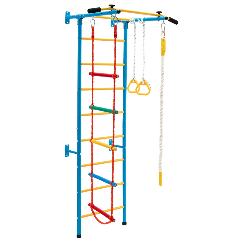 Swedish wall for children XK-029A blue-yellow, 222x108x83cm