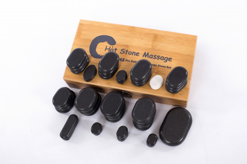 Hot Stone Therapy – Professional Set of 45 Stones