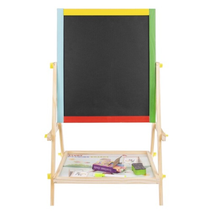 Double-sided wooden board for kids Kruzzel 40x33x65,5 cm