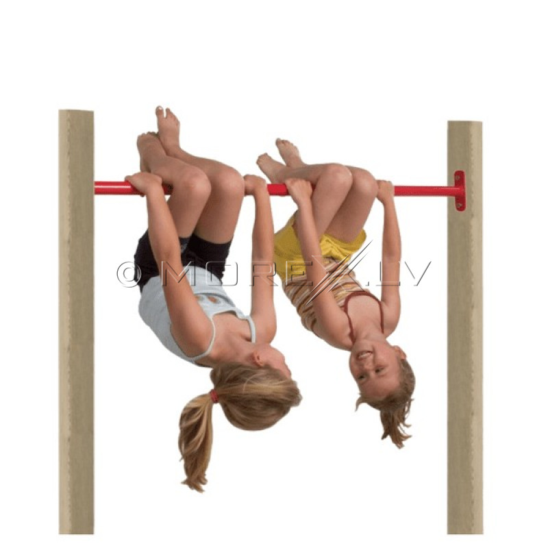Metal pull up bar КВТ 125 cm, red