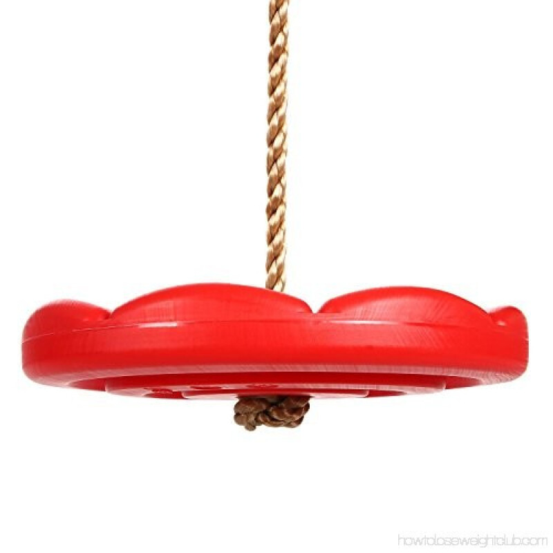 Plastic disc swing Bungee jump Ø28 cm, КВТ, red