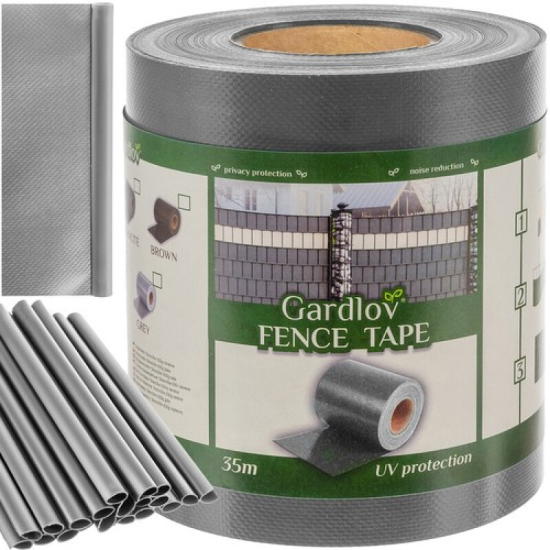 Fencing tape 0,19x35 m 630g/m2, gray