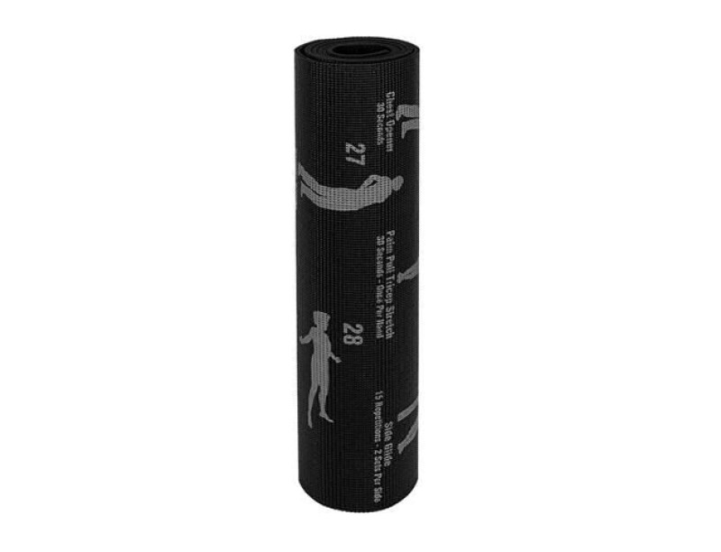 Yoga pilates exercise sport mat 173х61х0,6 cm, black