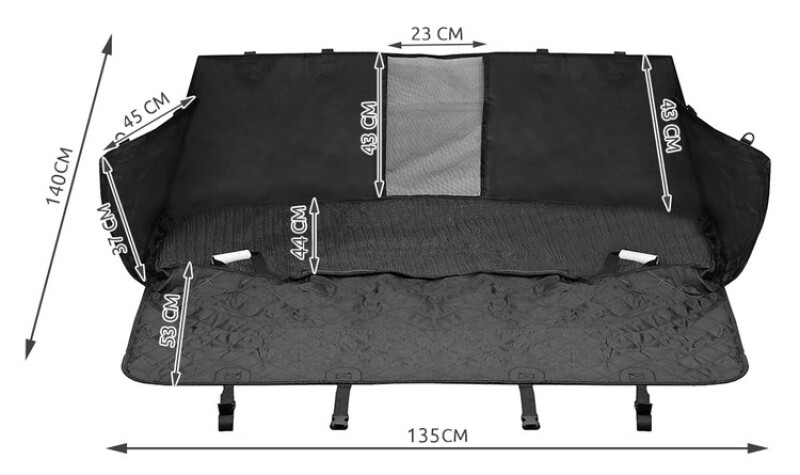 Чехол для перевозки собаки в автомобильном салоне 135x140 cm