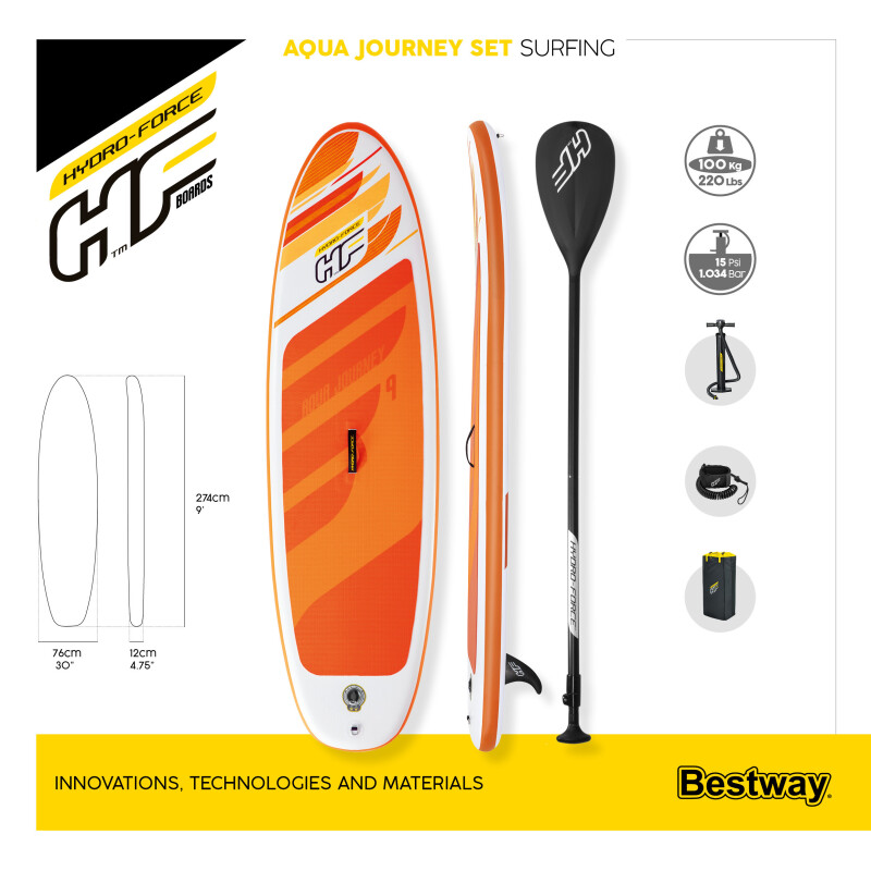SUP board Bestway Aqua Journey 65349, 274x76x12 cm