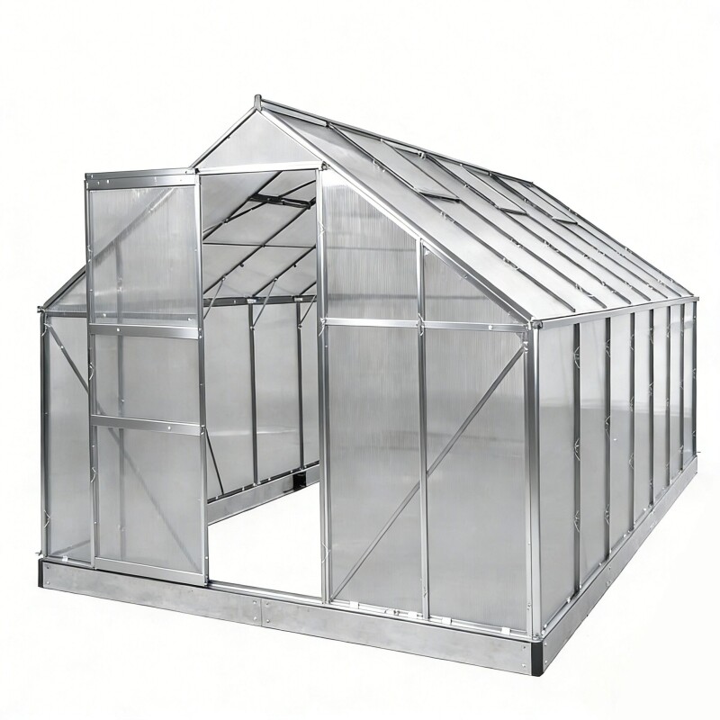 Polycarbonate greenhouse 10.75m² (2.5x4.3m)