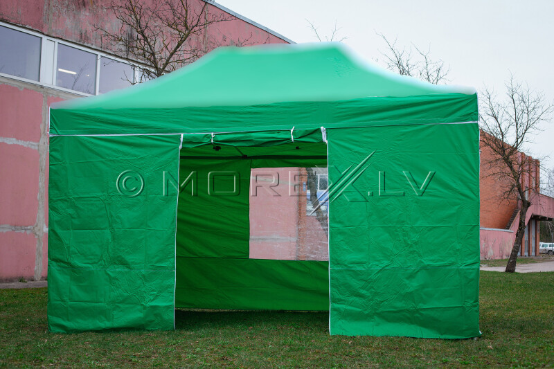 Canopy walls 3x4.5 m (4 pcs, green colour, fabric density 160 g/m2)