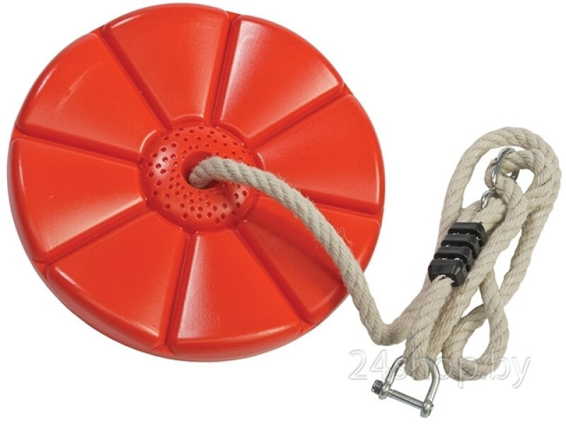 Plastic disc swing Bungee jump Ø28 cm, КВТ, red