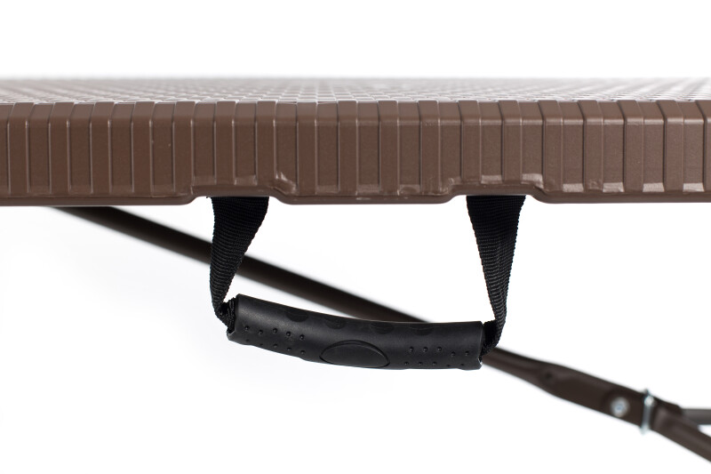 Folding table with a rattan design 183x76 cm + 6 chairs