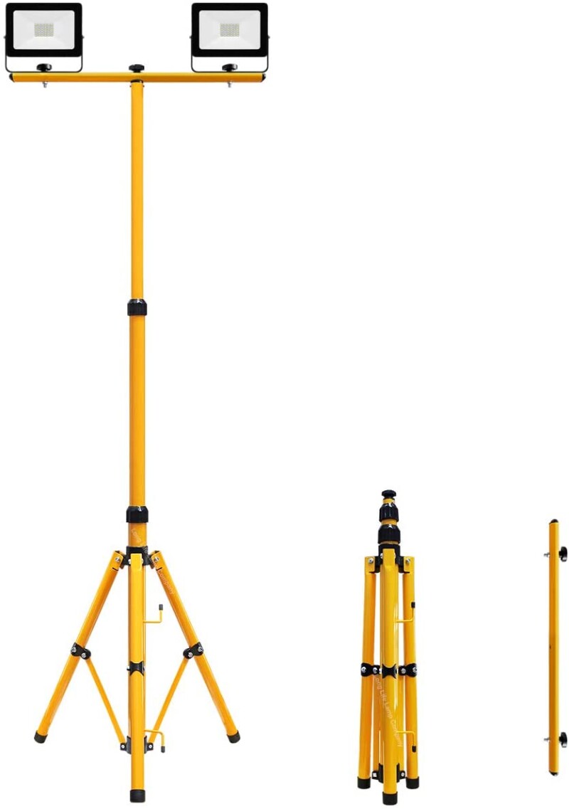 Tripod / stand for a double floodlight 55-155 cm