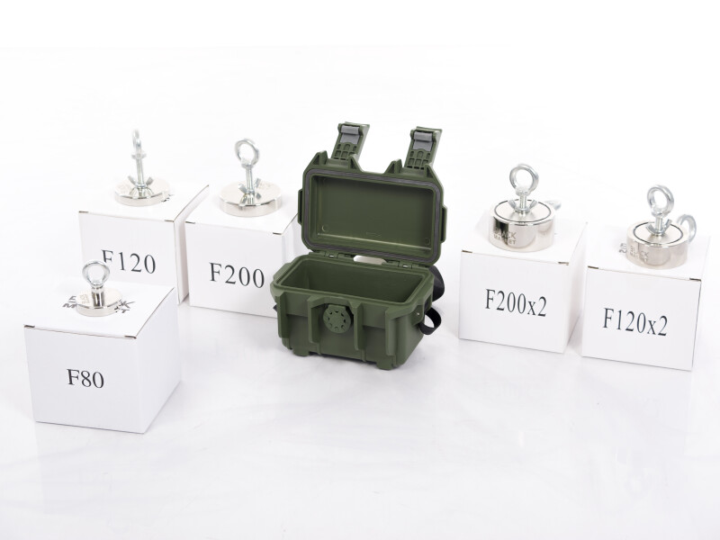 Black Magnet BOX200 fishing magnet storage case F80-F200X2
