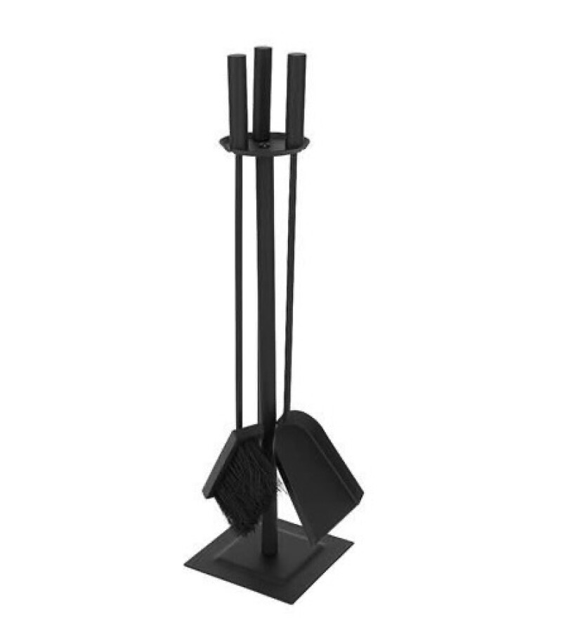 Fireplace tools in 3 pcs set, black