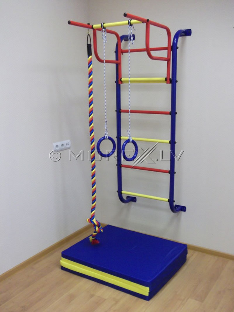 Swedish wall for children Pioner-7 blue-yellow