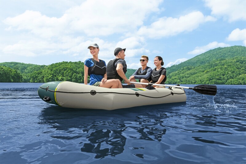 4-vietė pripučiama valtis kietu dugnu Bestway Ranger Elite X4 Raft, 320х148х47 cm, 65157