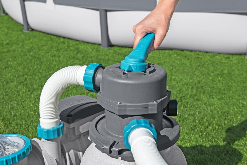 Bestway 58497 baseinu smilšu filtrs un sūknis 6056 L, tvertne 9 kg