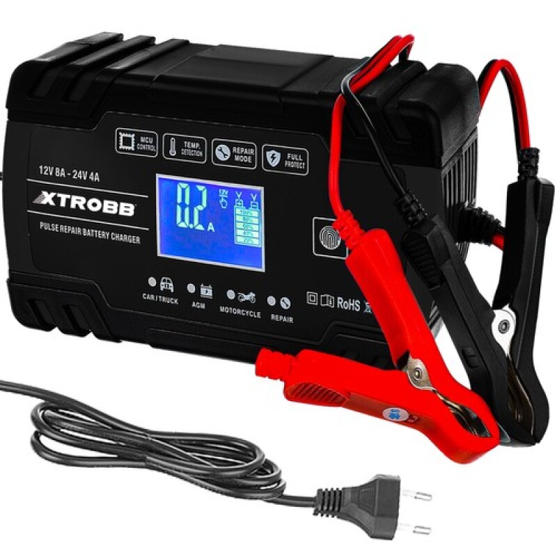 Automaatne akulaadija 12V 8A / 24V 4A