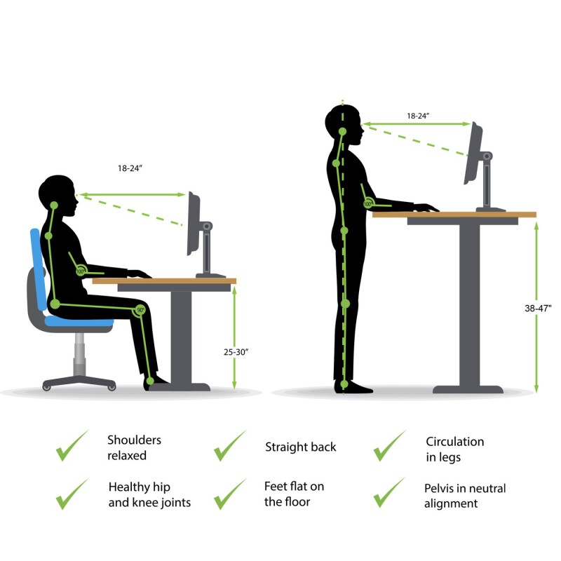 Office table with lifting system, 180 x 80cm