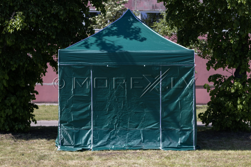 Pop Up portable folding tent with walls and roof 2.92x2.92 m, H series (green, steel frame, polyester 420D)