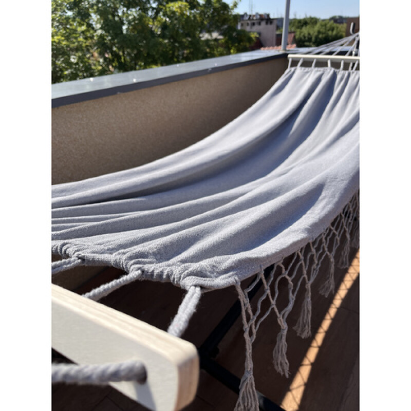 Hammock-garden swing 200x150 cm, grey