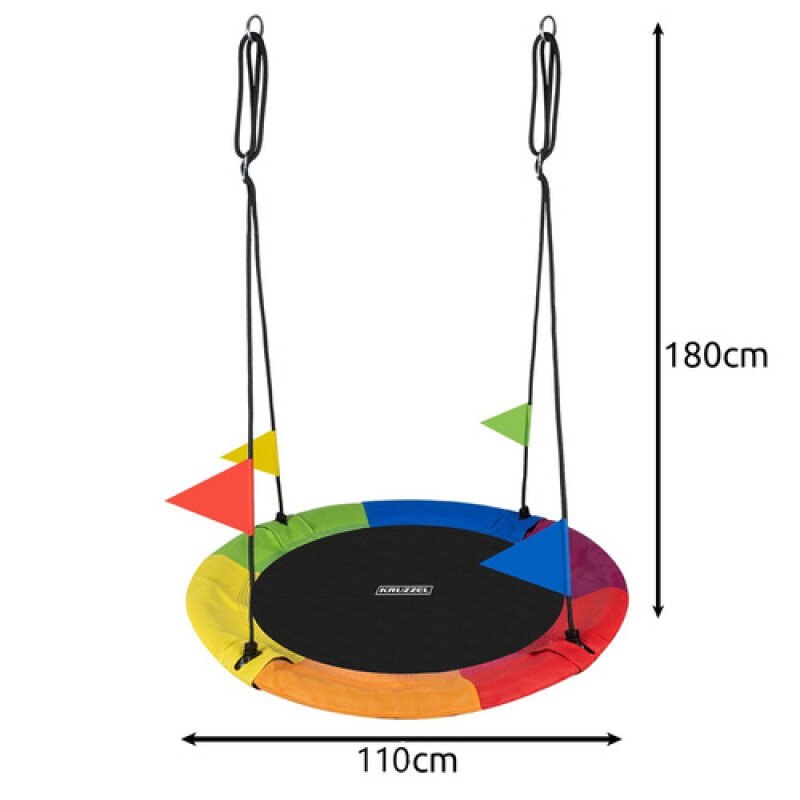 Šūpoles Stārķa ligzda Ø 110 cm, daudzkrāsainas