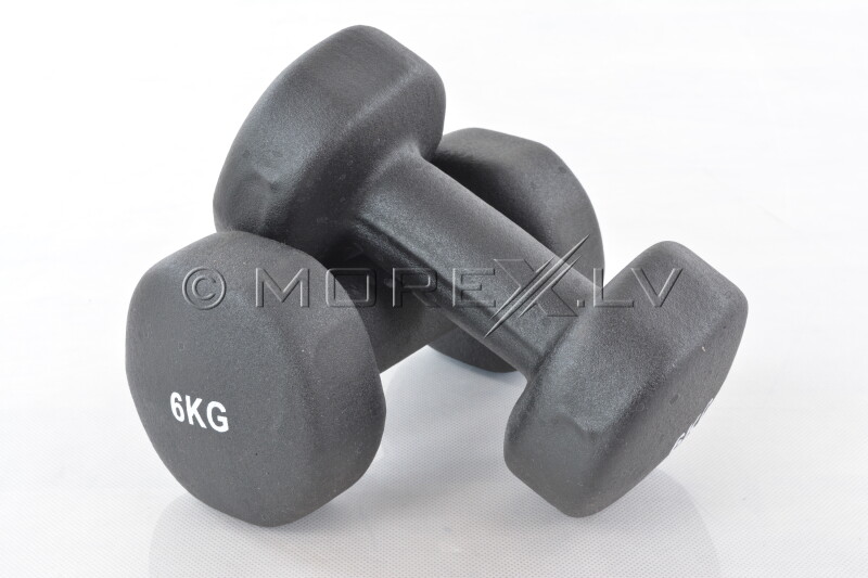 Two vinyl dumbbells 6kg