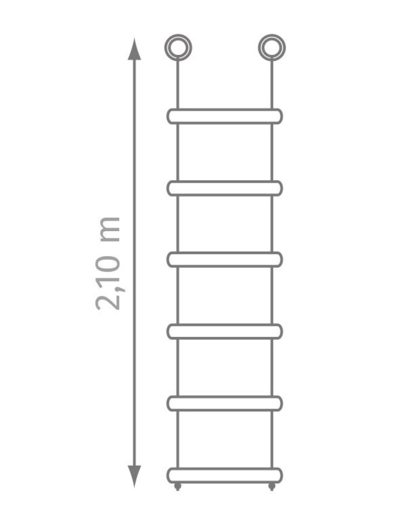Rope ladder КВТ 210 cm, 6 bars