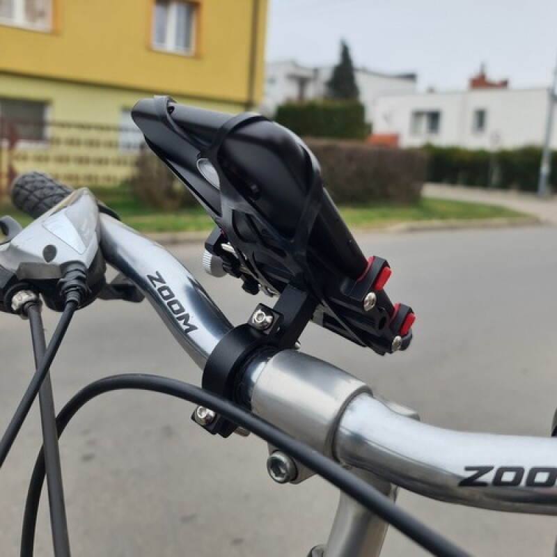 Bicycle phone holder, red-black