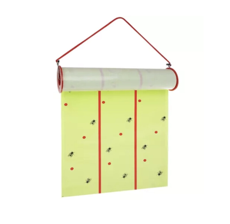 Lipīgais mušu papīrs rullī, 10 m