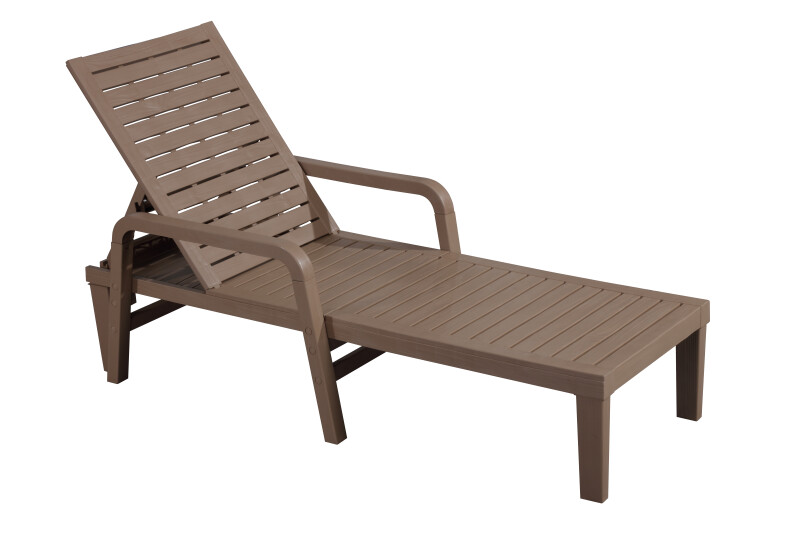 Деревянный садовый лежак, коричневый