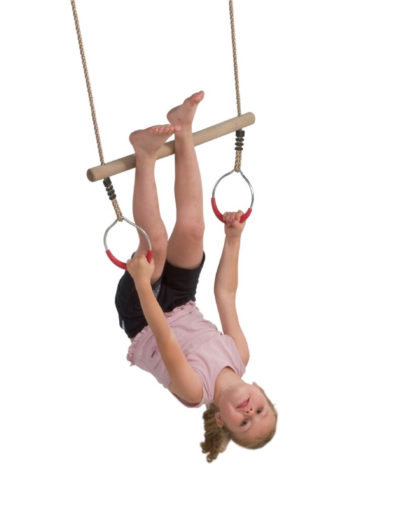 Wooden trapeze with metal rings КВТ, 580/120 mm