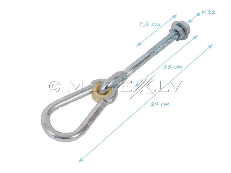 Through carabiner for swing mounting Just Fun, M12, 140 mm