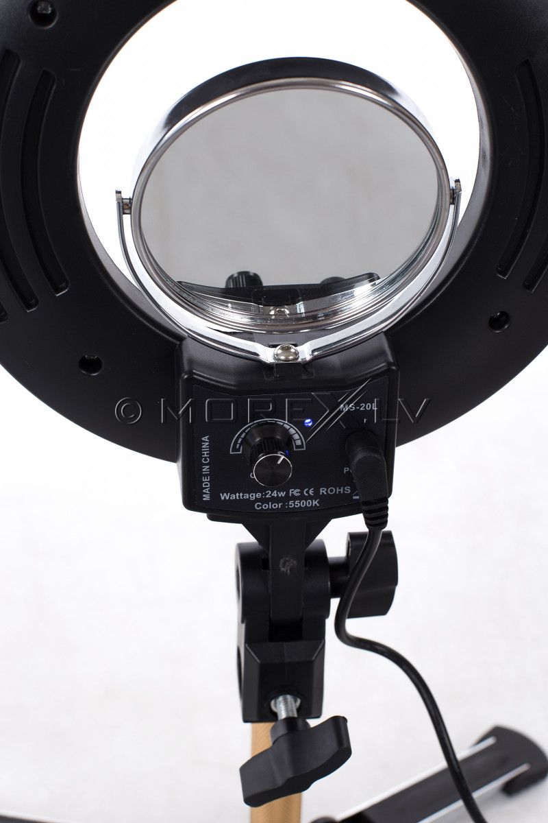 Кольцевая ЛЕД лампа для фото и видео съемок Ø20 см, 24W (9601LED-8)