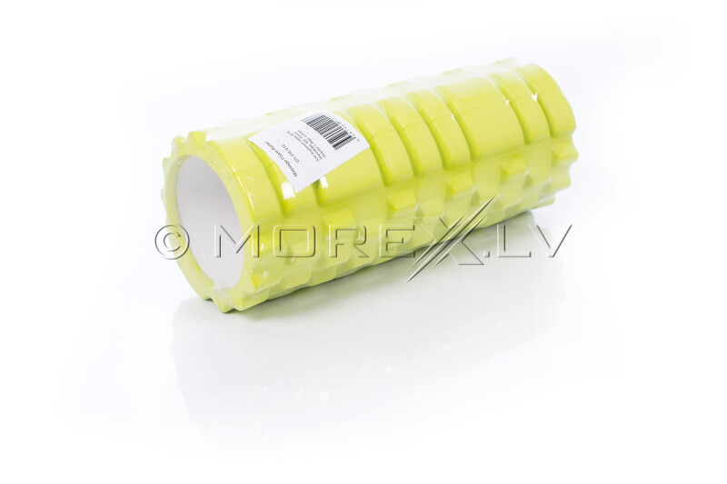 Massage Foam Roller Grid Roller 30x10cm, lime green